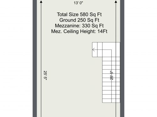 N17 Mill Mead UNit 11 – Mezzanine Floor Plan