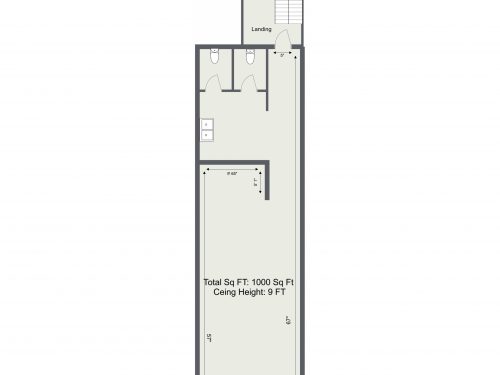 E8 Kingsland Rd Basement – 1000 Sq FT – Floor Plan