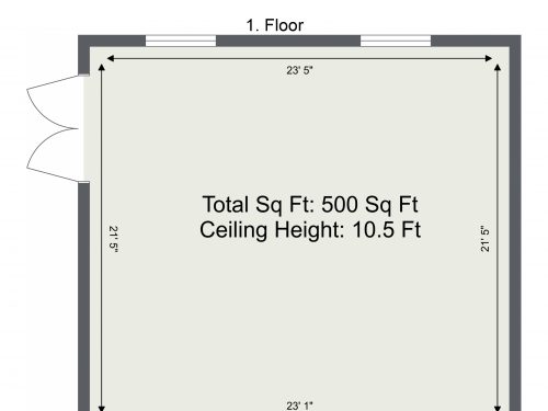 N16 Greenhouse 500 sq ft – Ground Floor Floor Plan