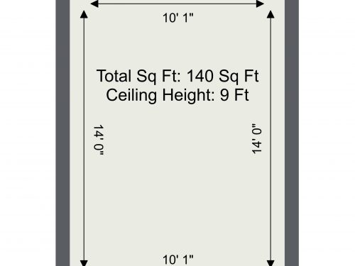 N16 Greenhouse studio – 140 sq ft Floor Plan