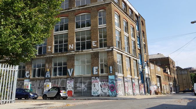 E3_Hackney Wick | Algha Works |22 Smeed Road | 2,575 sq ft floor available in Victorian warehouse in Hackney Wick, one of the last remaining warehouses to retain original features / windows / floors / lift etc - IDEAL FOR A GROUP OF ARTISTS.