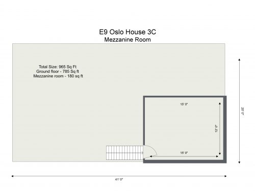 E9 Oslo House 3C – Mezzanine Room – 2D Floor Plan
