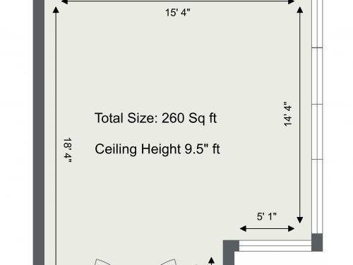 E10 Leyton, Rookery Ct, Main Yard Studio A03 – 1. Floor – 2D Floor Plan