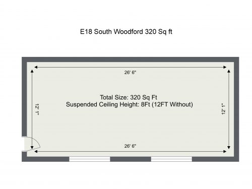 E18 South Woodford 320 Sq ft – Floor Plan