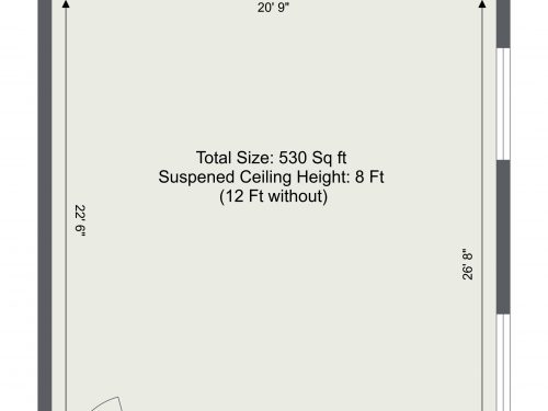 E18 South Woodford 530 sq ft – Floor Plan