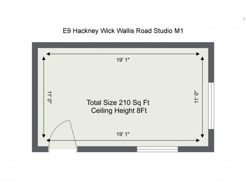 E9 Hackney Wick Wallis Road Studio M1 – Floor Plan