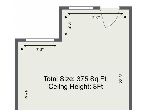 E9 Hackney Wick Wallis Road Studio M2 – Floor Plan