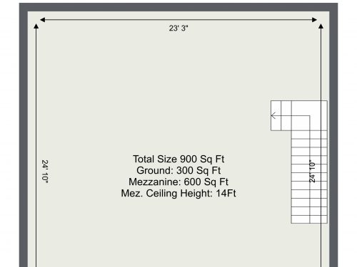 N17 Mill Mead UNit 10 – Mezzanine Floor – Floor Plan