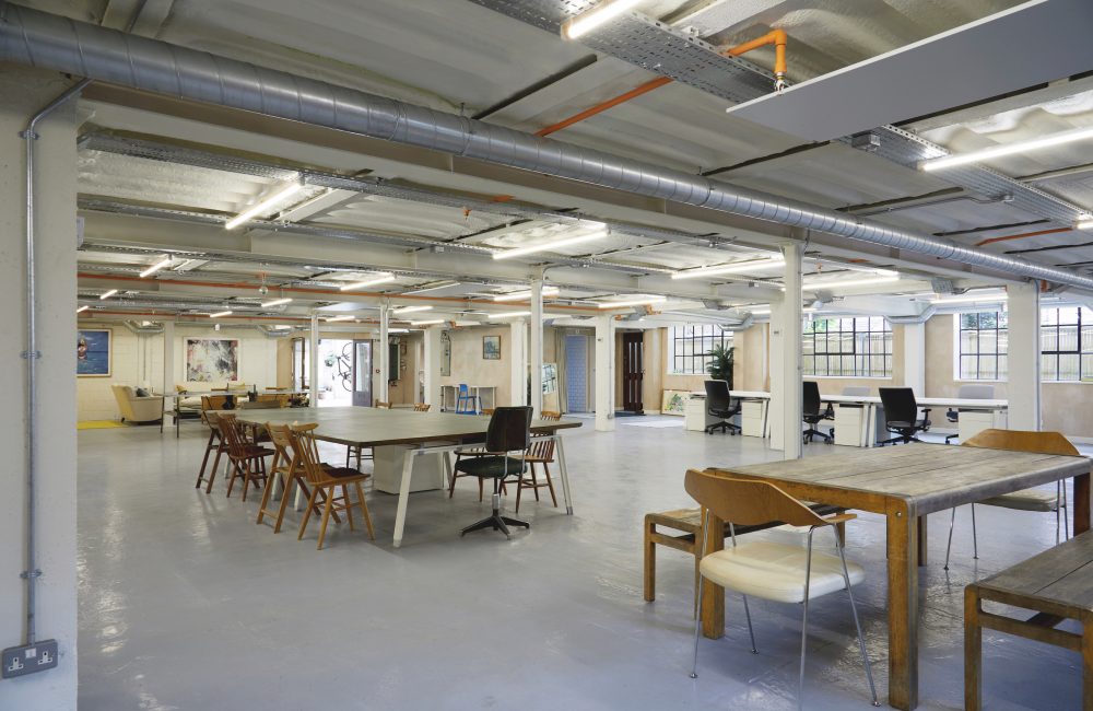 Main office open plan desks