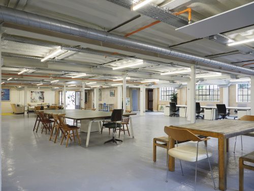 Main office open plan desks